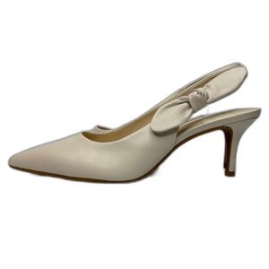 Alex‎ Marie Aaileen Bow Leather Slingback Pumps Vanilla Cream